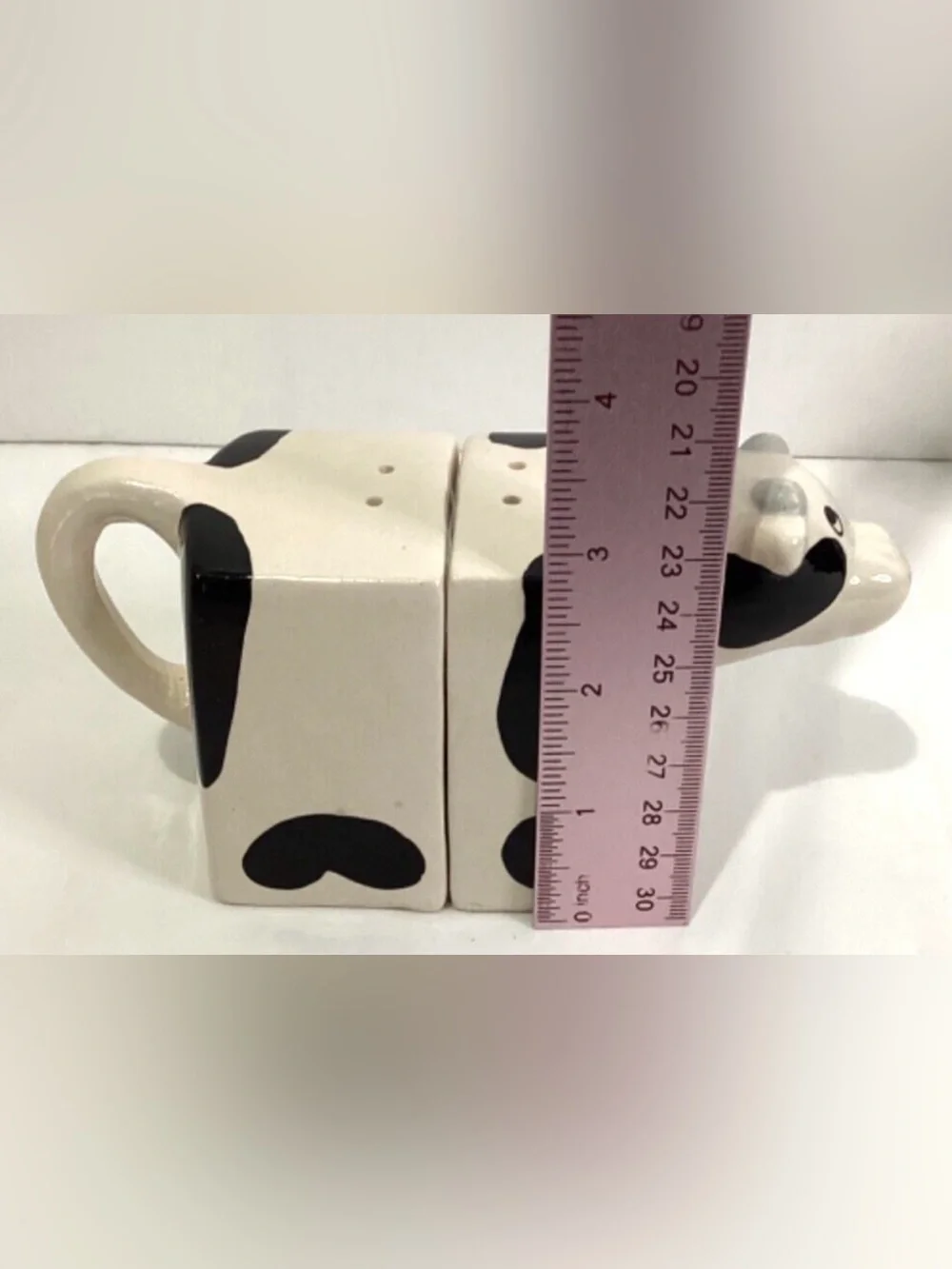 Black & White Ceramic Cow Salt and Pepper Set